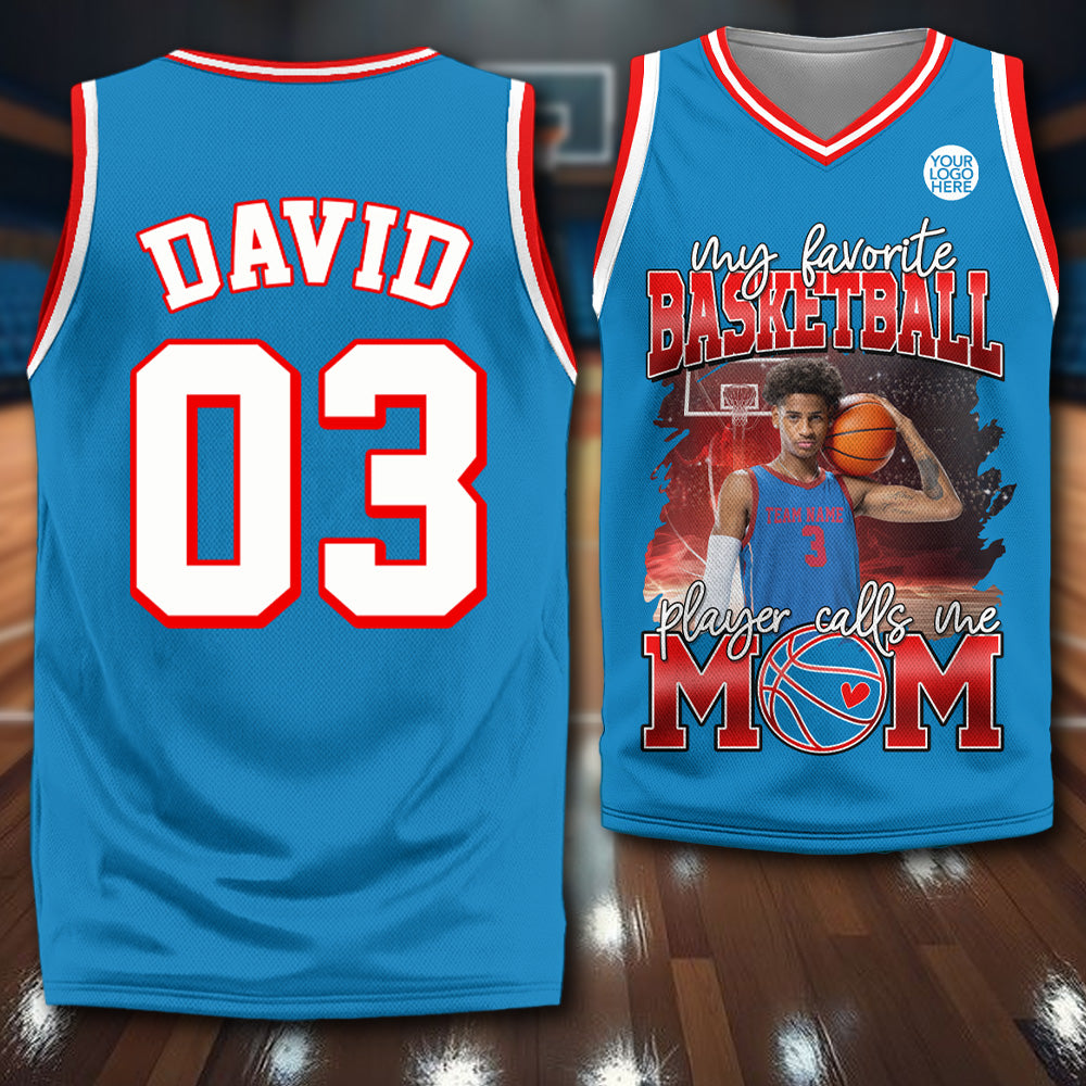 My Favorite Football Player Calls Me Mom Personalized Football Jersey Gift Football Mom Football Dad Game Day Na02