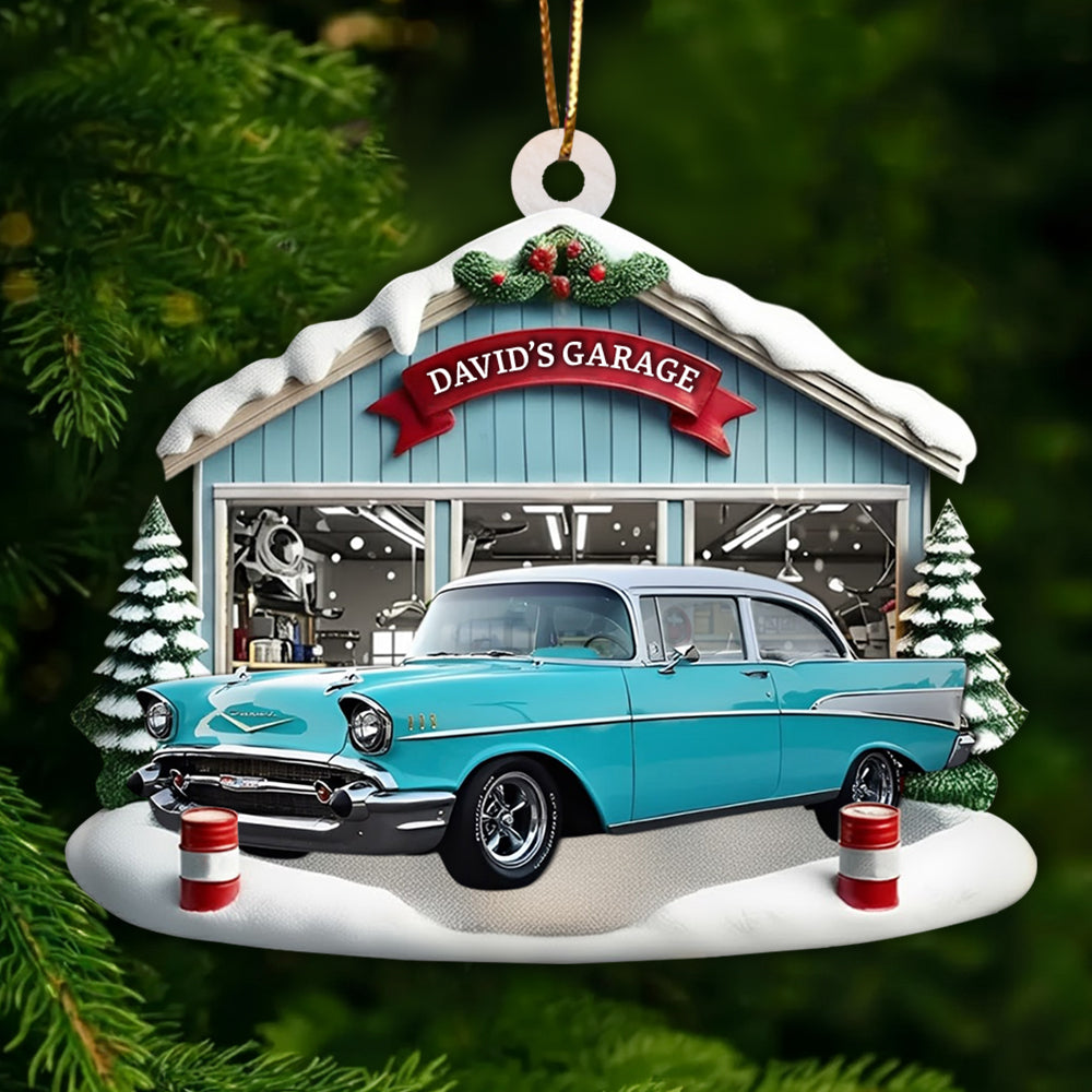 Personalized Christmas Car Garage Ornament - Custom Photo Car Ornament A2110 Li29