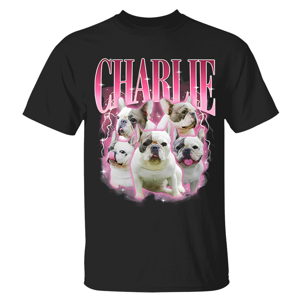 Comfort Colors Custom Retro Dog Shirt, Personalized Pet Tee, Custom Photo Gifts 90s Graphic, Bootleg Rap Dog Shirt, Custom Design Tshirt