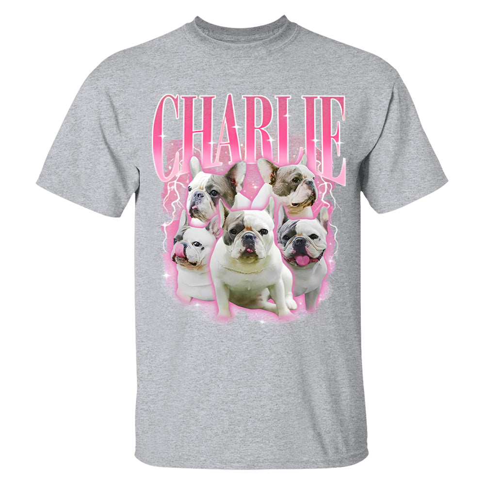 Comfort Colors Custom Retro Dog Shirt, Personalized Pet Tee, Custom Photo Gifts 90s Graphic, Bootleg Rap Dog Shirt, Custom Design Tshirt