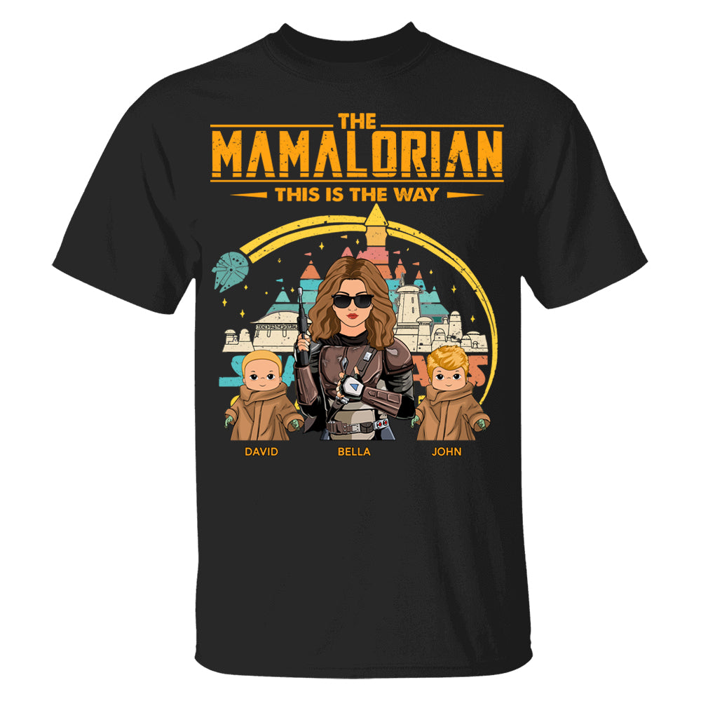 The Momalorian This Is The Way Galaxy's Edge Background - Personalized Shirt For Mom Pt99