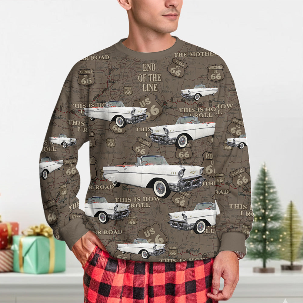This Is How I Roll - Custom Vehicle Photo Upload Car Route 66 Ugly Sweater A2110