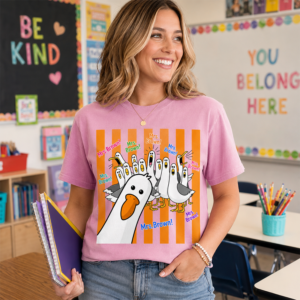 Custom Funny Seagulls Teacher Name Shirt, Teacher Appreciation Gift L0411 Hv01