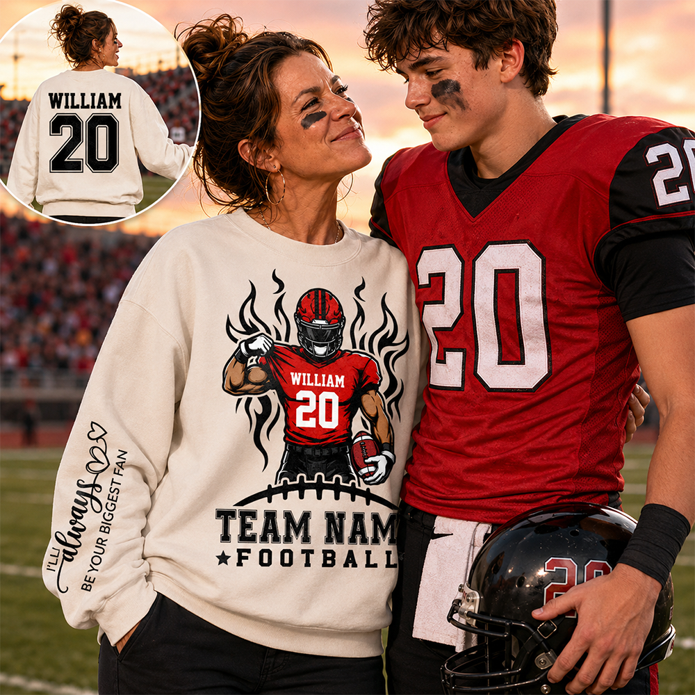 Personalized American Football Team Shirt - I'll Always Be Your Biggest Fan - Custom Shirt For Football Family T1807 Hv01