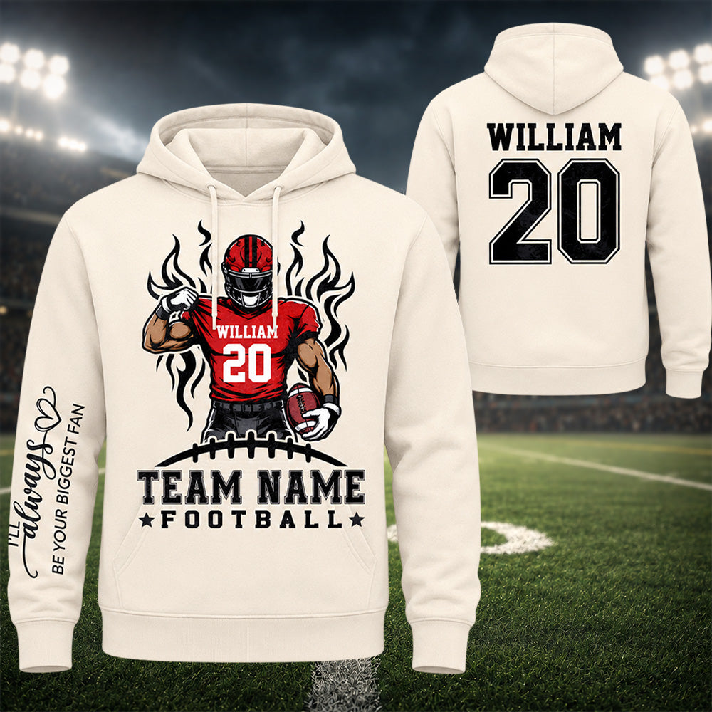 Personalized American Football Team Shirt - I'll Always Be Your Biggest Fan - Custom Shirt For Football Family T1807 Hv01