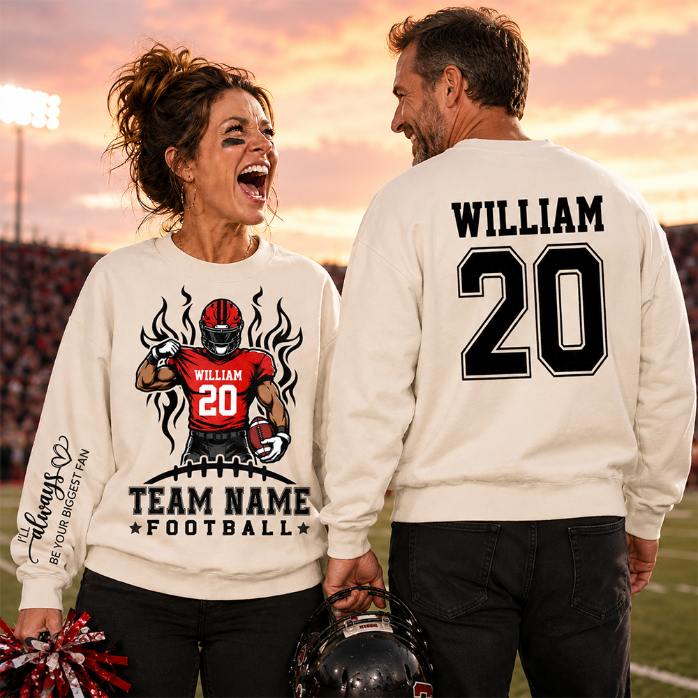 Personalized American Football Team Shirt - I'll Always Be Your Biggest Fan - Custom Shirt For Football Family T1807 Hv01