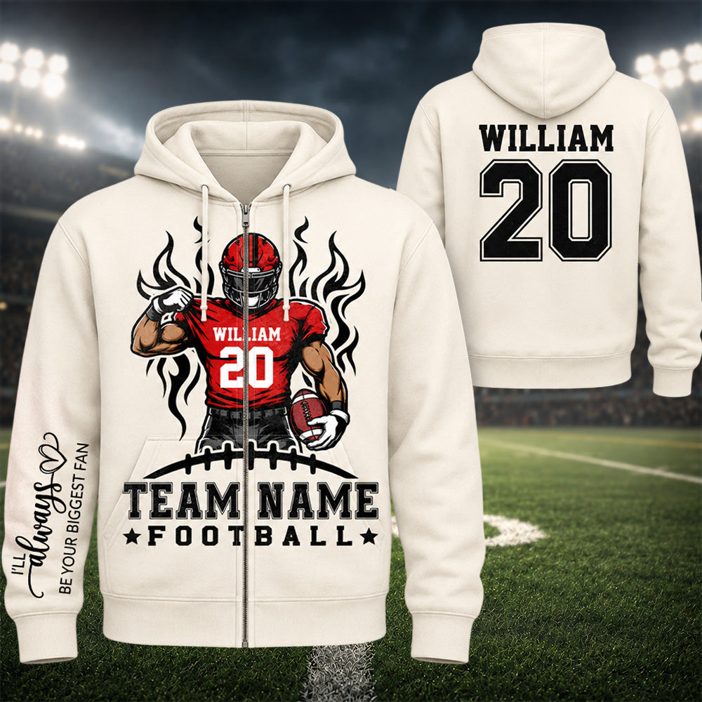 Personalized American Football Team Shirt - I'll Always Be Your Biggest Fan - Custom Shirt For Football Family T1807 Hv01