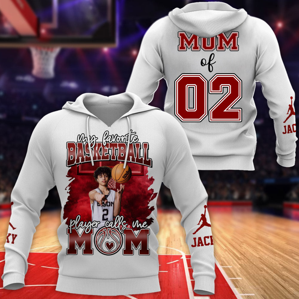 My Favorite Basketball Player Calls Me Mom - Personalized All Over Print Shirt For Basketball Lovers T1807