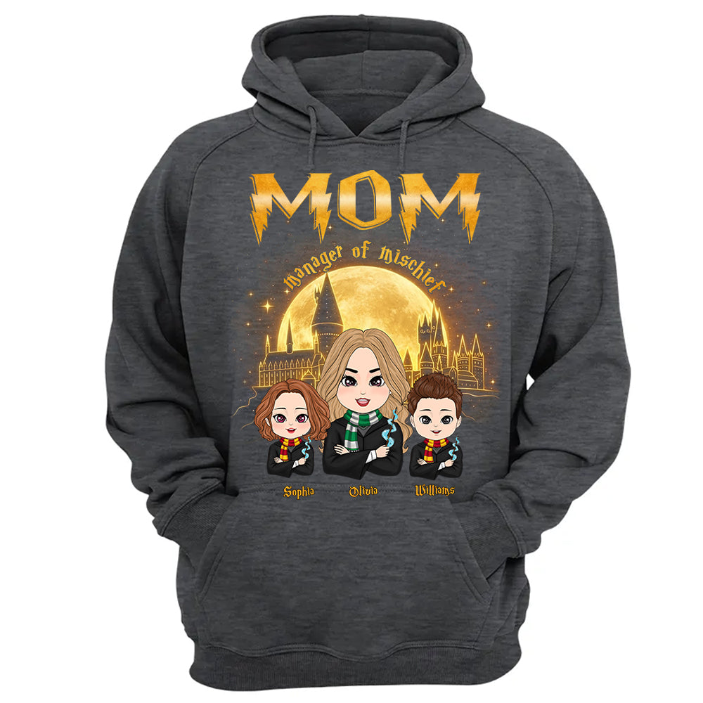 Mom Manager Of Mischief Customized Shirt, Gift For Mom, Mother's Day  L0411