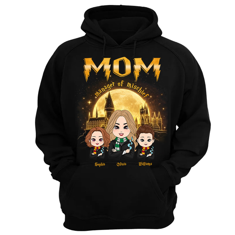 Mom Manager Of Mischief Customized Shirt, Gift For Mom, Mother's Day  L0411