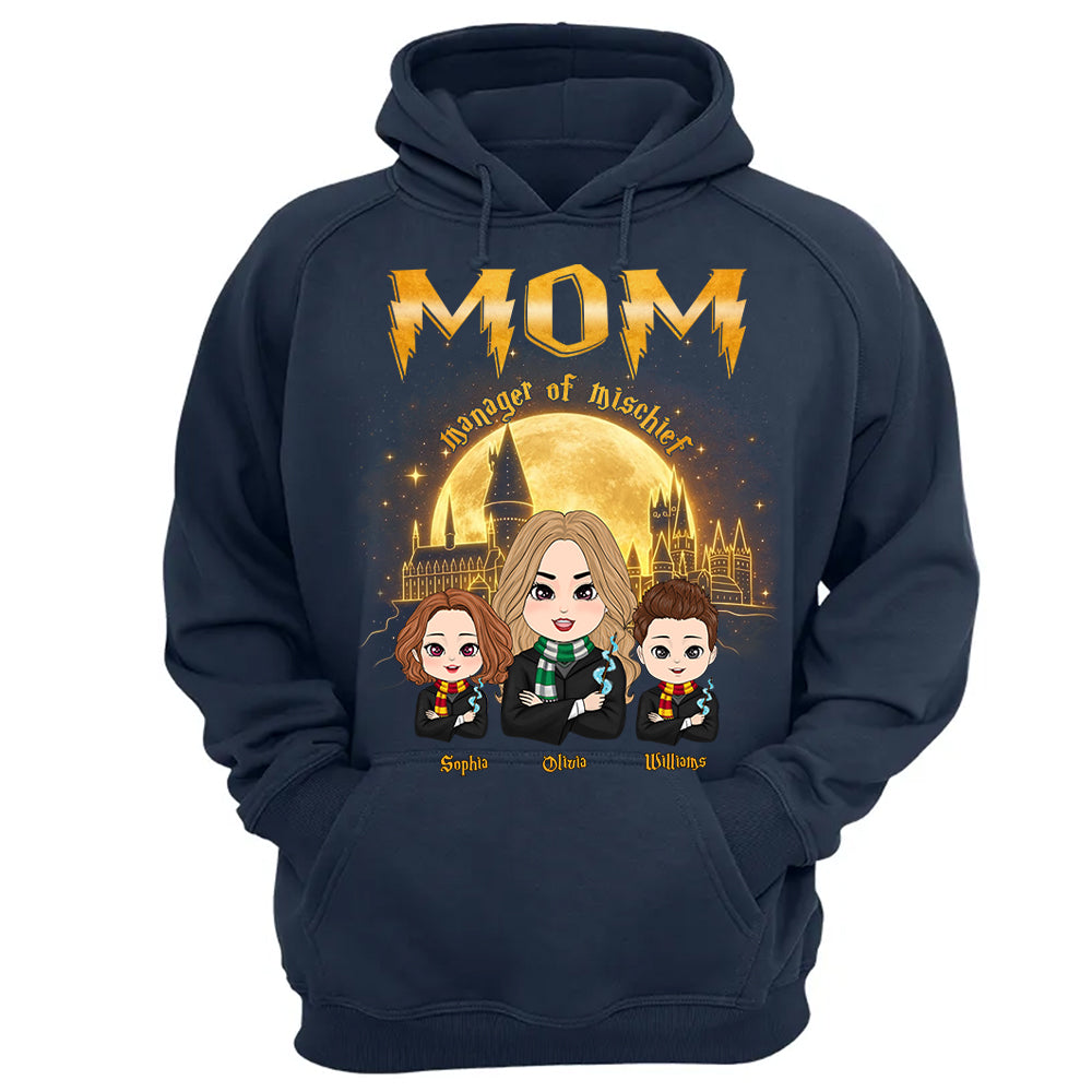 Mom Manager Of Mischief Customized Shirt, Gift For Mom, Mother's Day  L0411