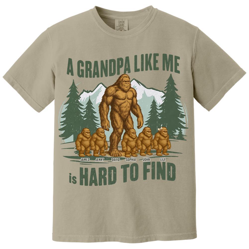 Retro Funny Bigfoot Dad Shirt, Funny A Dad Like Me Is Hard To Find T-Shirt, Popular Fathers Day Shirt, Fathers Day Gift, Cool Dad Gift Hv01