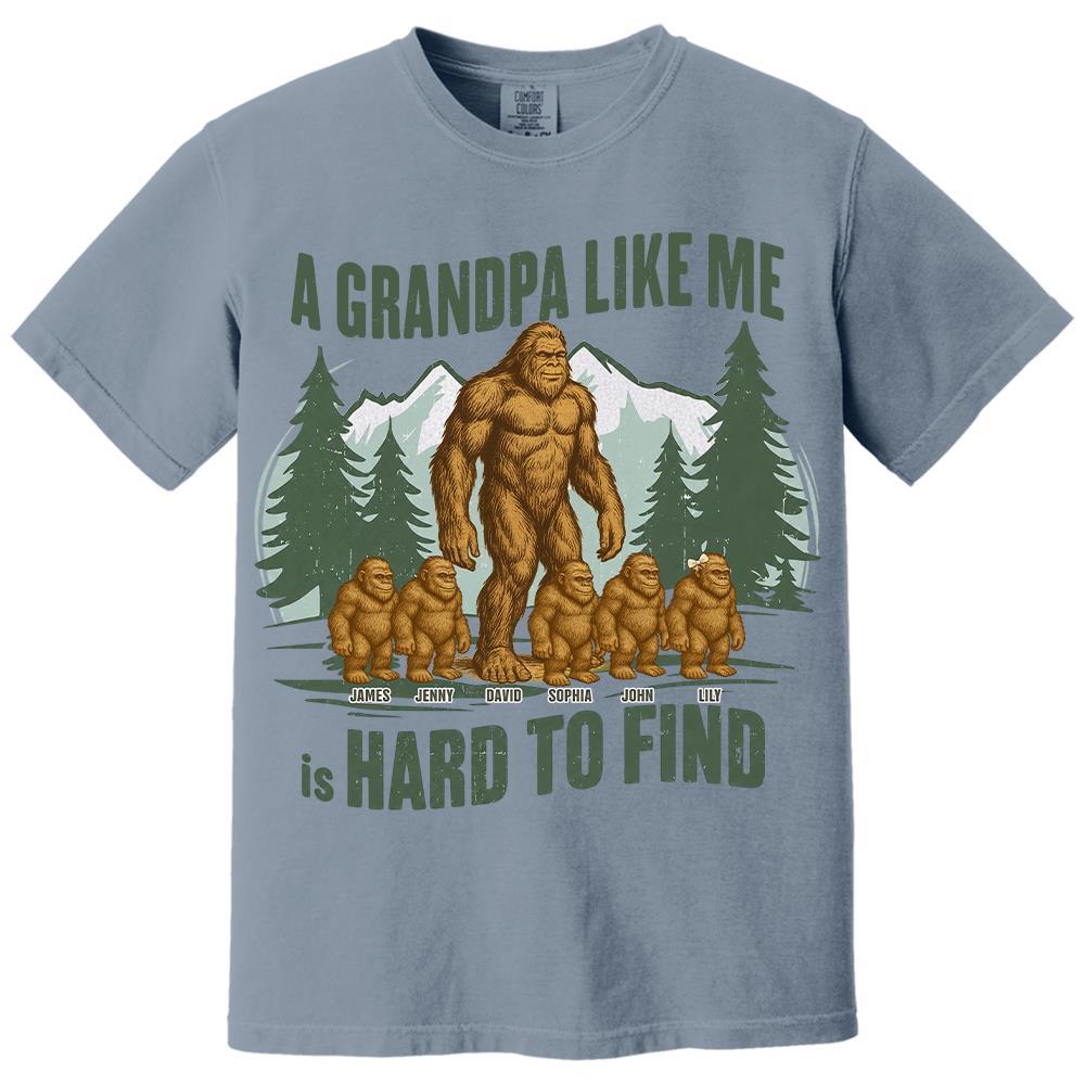 Retro Funny Bigfoot Dad Shirt, Funny A Dad Like Me Is Hard To Find T-Shirt, Popular Fathers Day Shirt, Fathers Day Gift, Cool Dad Gift Hv01