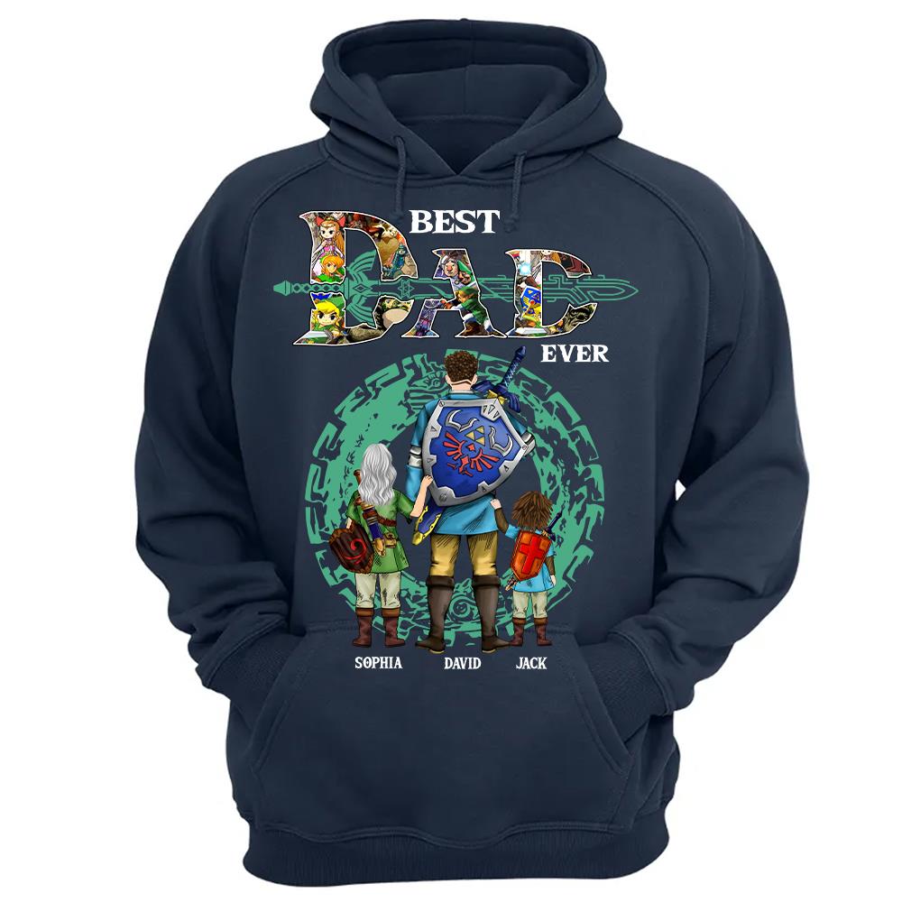 Best Dad Ever, Personalized The Legend Of Dad Shirt With Kids Name Custom, Gift For Dad, Gift For Grandpa, Best Gift For Father's Day MI209 Hv01