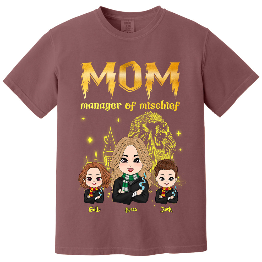 Mom Manager Of Mischief Customized Shirt, Gift For Mother's Day L0411