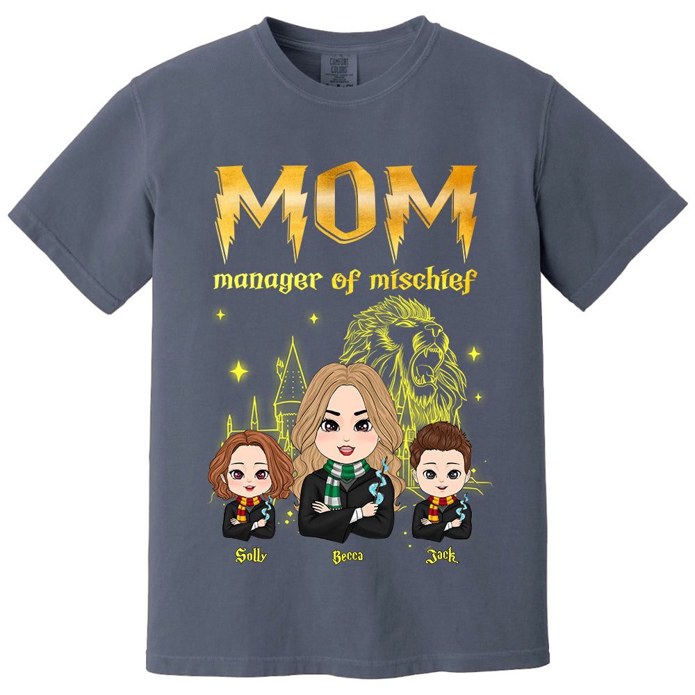Mom Manager Of Mischief Customized Shirt, Gift For Mother's Day L0411