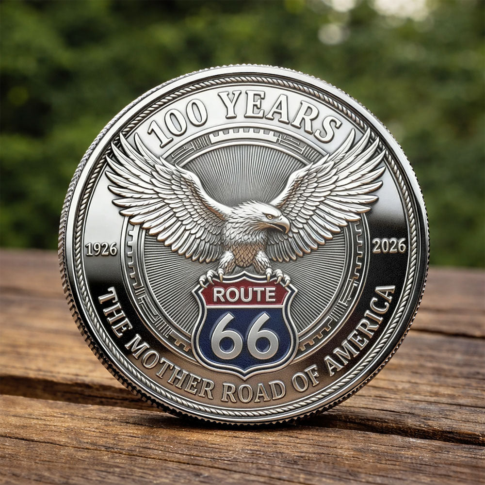 Celebrate 100 Years of Road Route 66 Tumbler - Custom Car's Photo Commemorative Coin A2110 Pt99