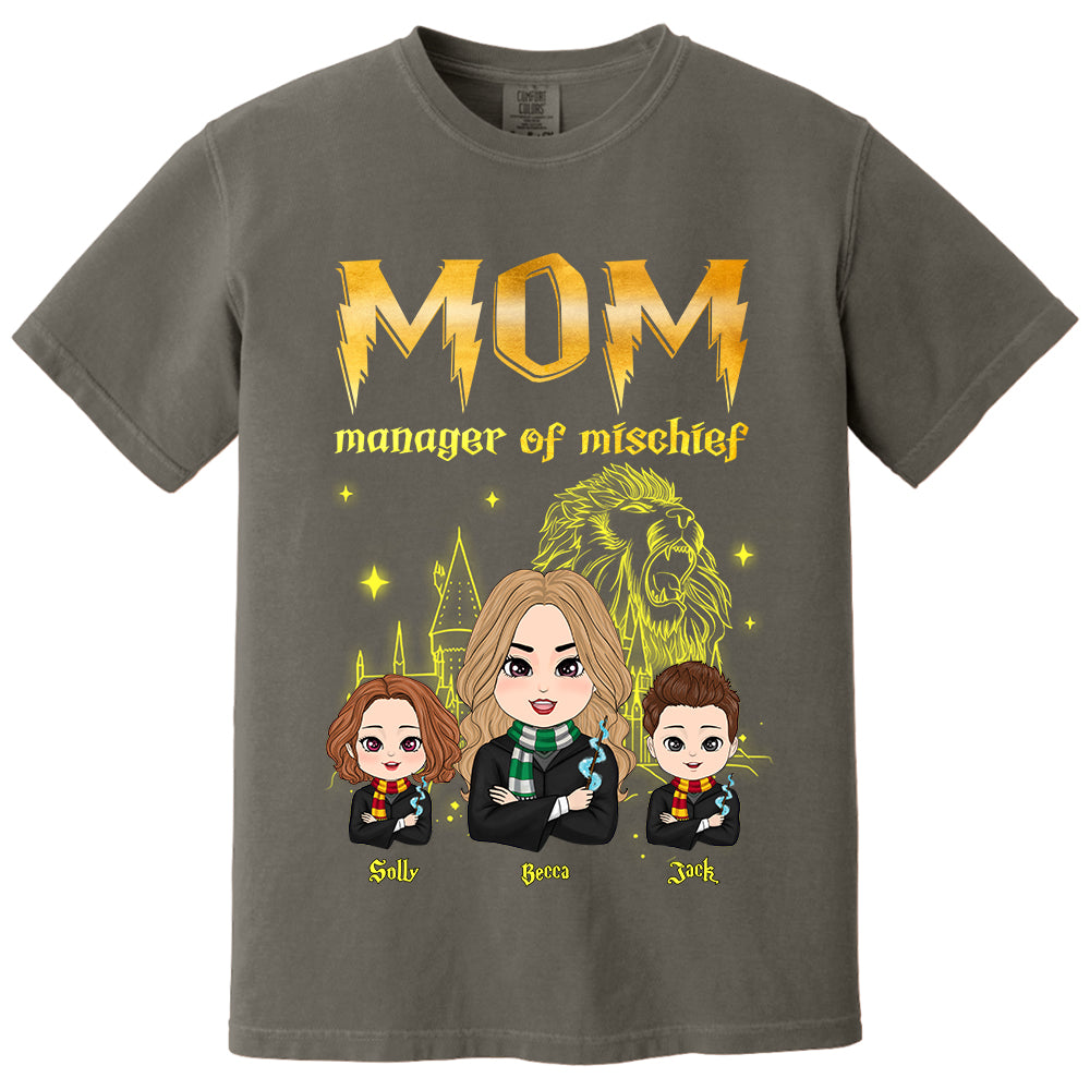 Mom Manager Of Mischief Customized Shirt, Gift For Mother's Day L0411