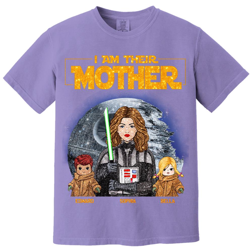 I Am Their Mother Custom Personalized Glitter Style Shirt For Mom - Mother's Day Gift Hv01