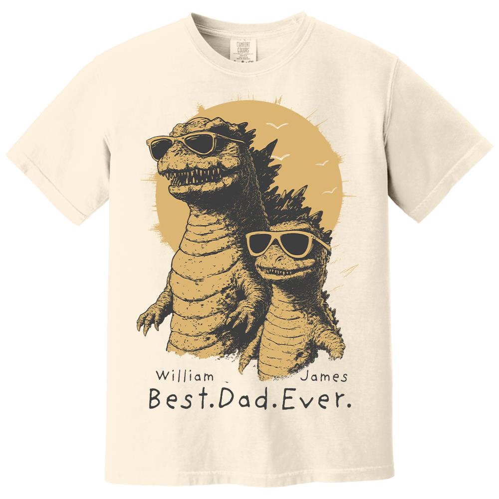 Personalized Best Dad Ever Dadzilla T-Shirt Father Day Gifts for Dad Funny Papa Tshirt Cool Daddy Dinosaur Tee Hv01