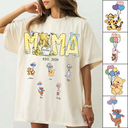 Custom Mama Bear Est And Grandkids Heart Shirts, Mama Est with Name On The Sleeve, Personalized Shirt Gift For Mom, Grandma, Custom Mother's Day Sweatshirt Shirt MI209