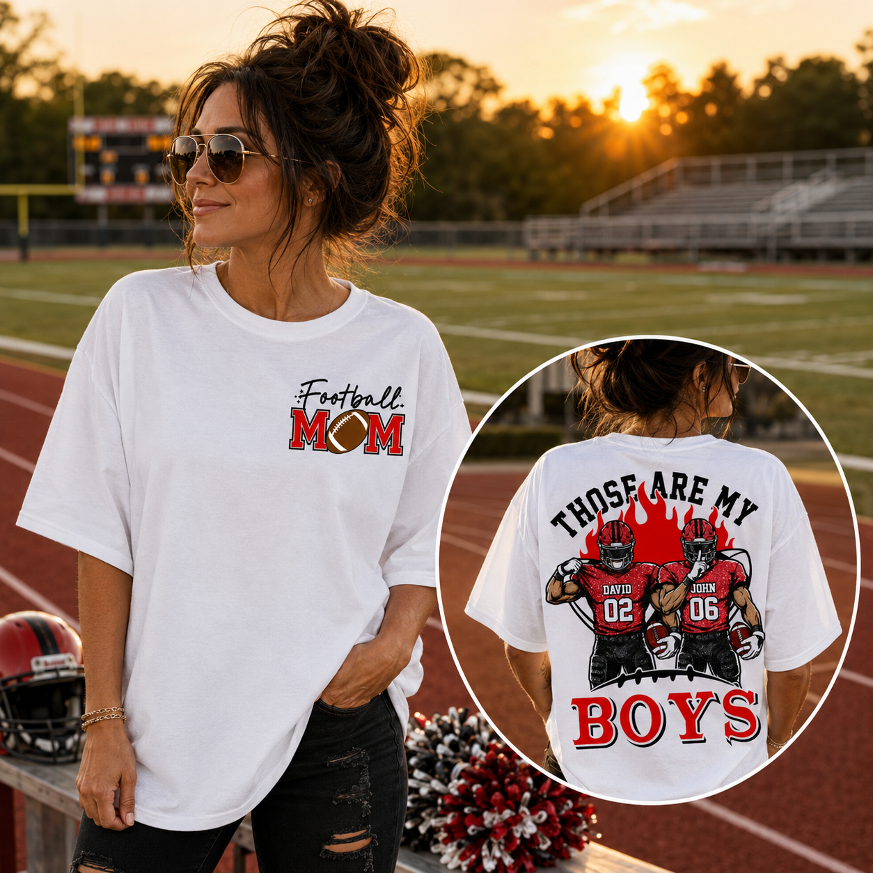 Personalized Those Are My Boys Shirt, Custom Football Mom Shirt, Gift For Sports Lovers T1807 VH01