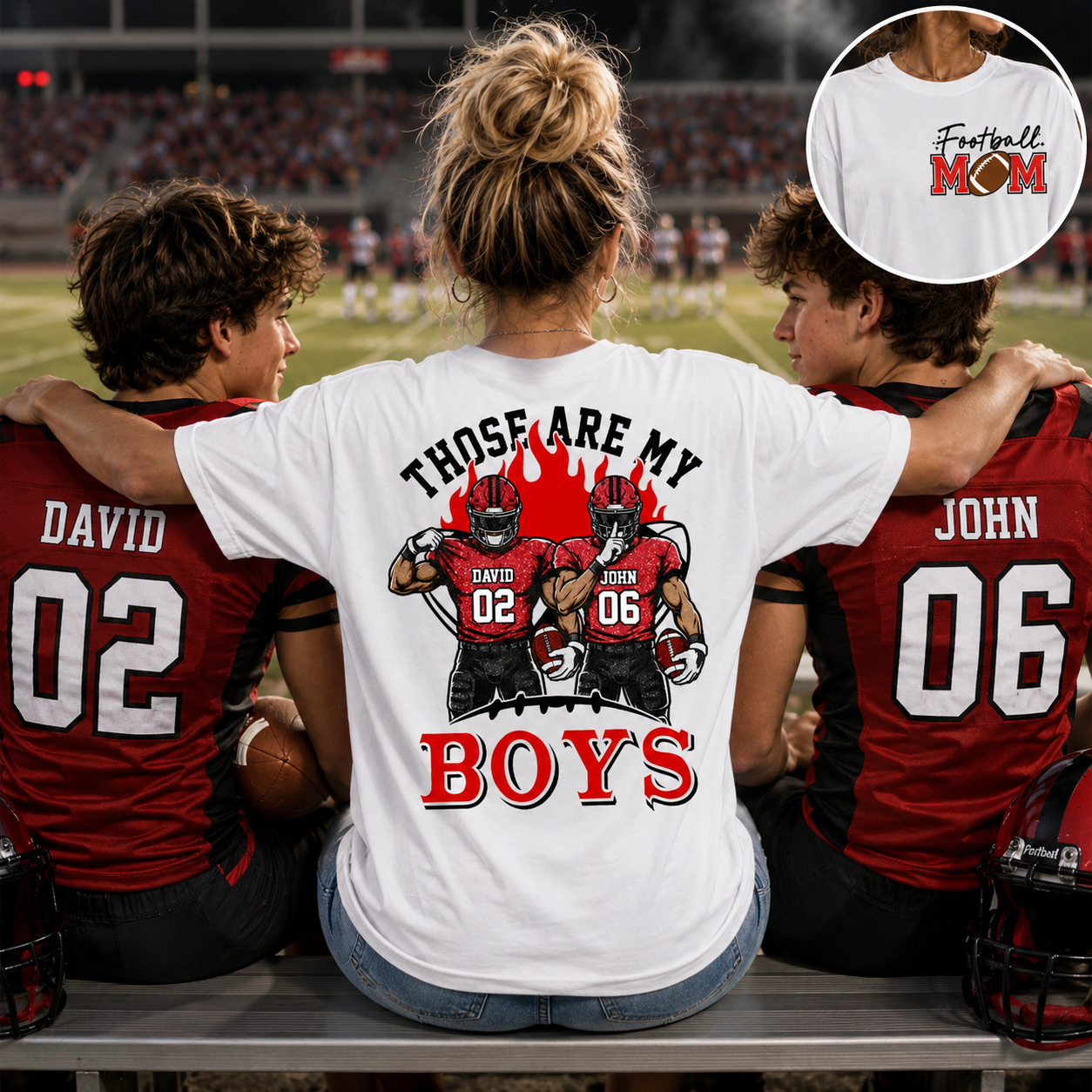 Personalized Those Are My Boys Shirt, Custom Football Mom Shirt, Gift For Sports Lovers T1807 VH01