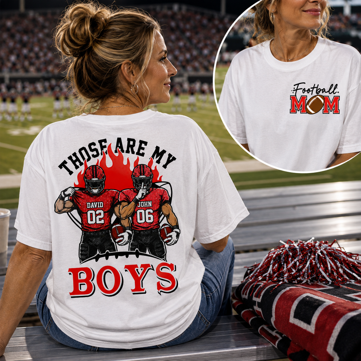 Personalized Those Are My Boys Shirt, Custom Football Mom Shirt, Gift For Sports Lovers T1807 VH01
