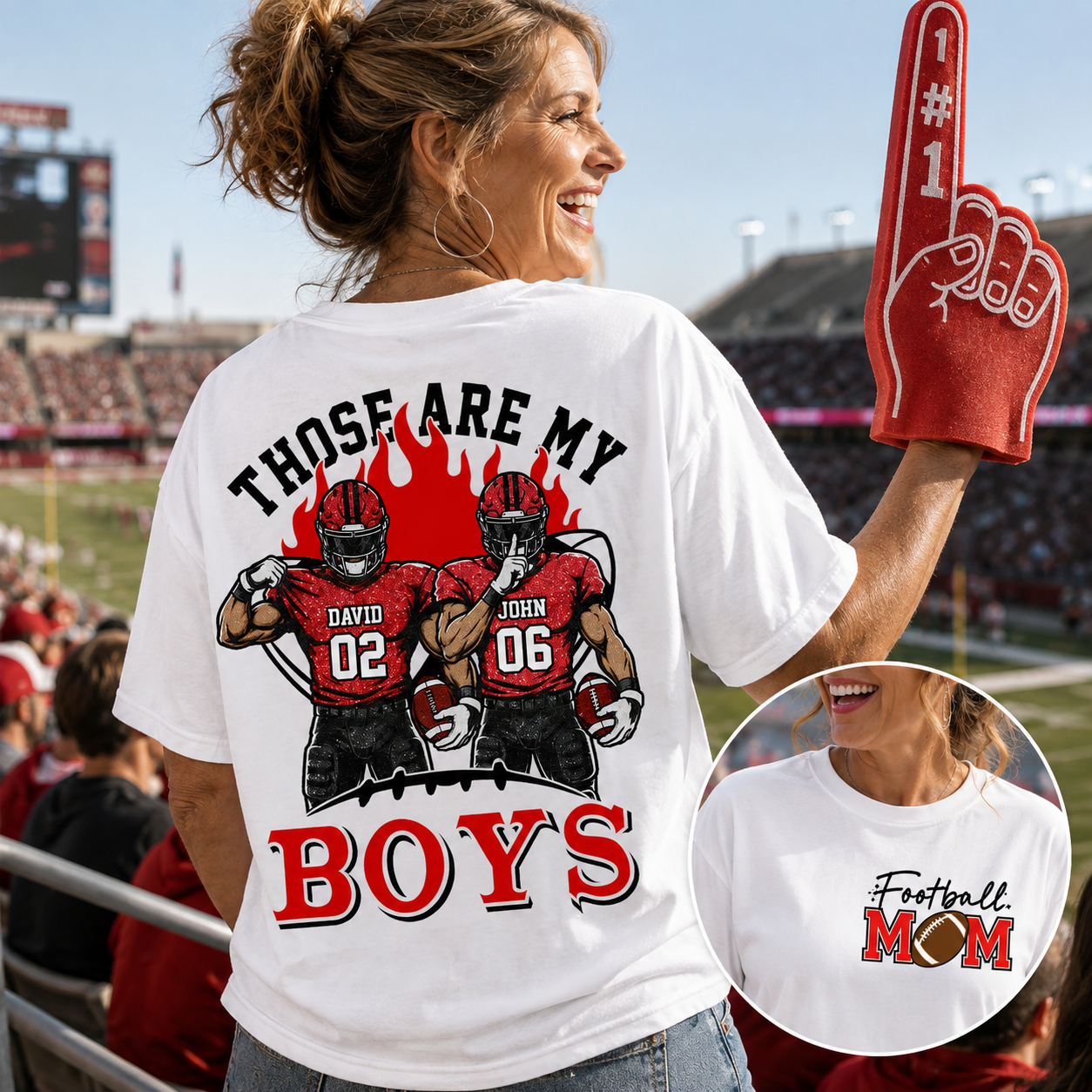 Personalized Those Are My Boys Shirt, Custom Football Mom Shirt, Gift For Sports Lovers T1807 VH01