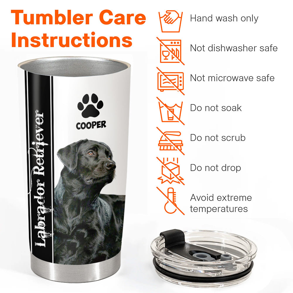 Personalized Tumbler Custom Photo Gift For Dog Lovers T1807 Li29