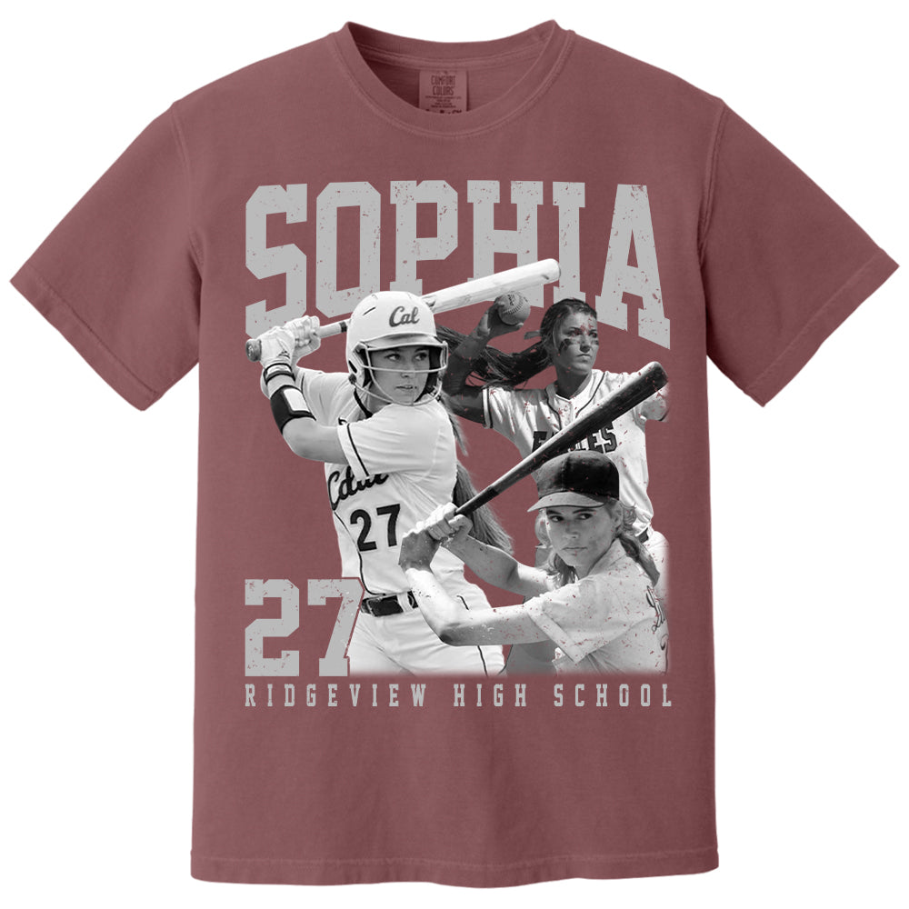 Softball Lover - Personalized Washed Tee Custom Sport Players Sport Family NA04