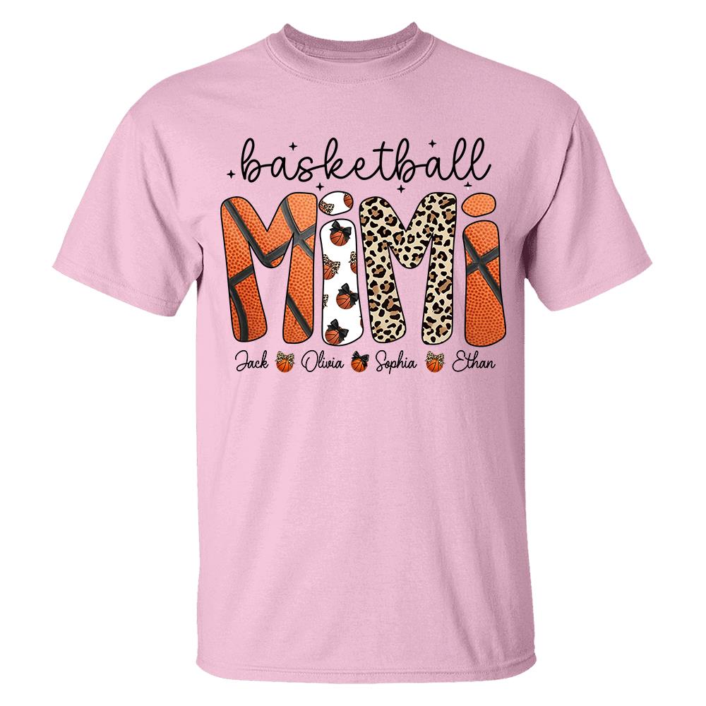 Personalized Basketball Mama Shirt, Custom Basketball Sports Grandma Nickname Shirt
