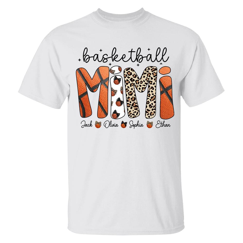 Personalized Basketball Mama Shirt, Custom Basketball Sports Grandma Nickname Shirt