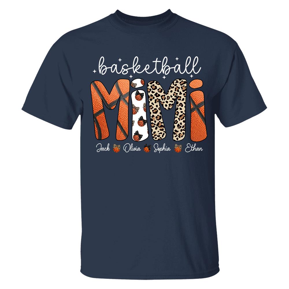 Personalized Basketball Mama Shirt, Custom Basketball Sports Grandma Nickname Shirt