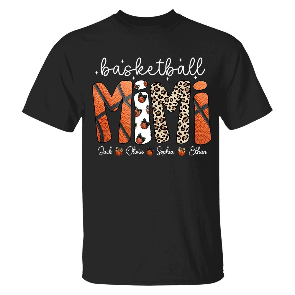 Personalized Basketball Mama Shirt, Custom Basketball Sports Grandma Nickname Shirt