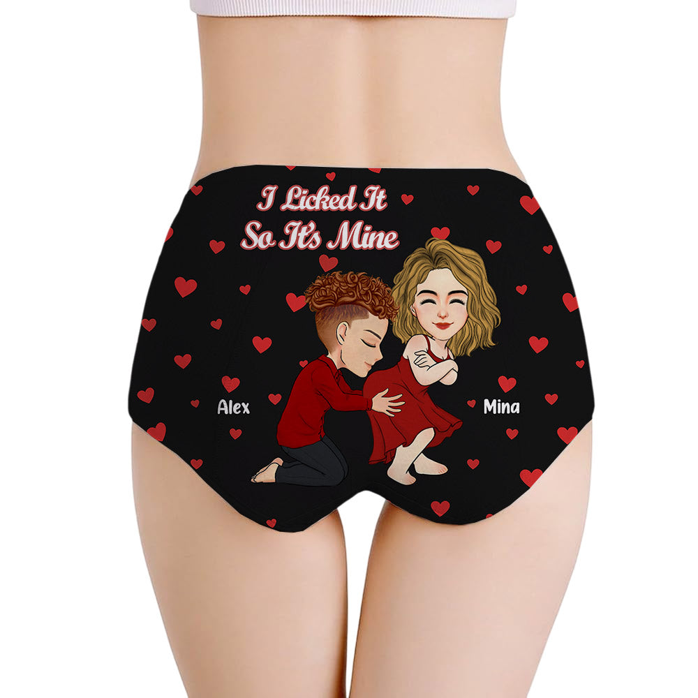 I Licked It So It's Mine Couple Women's Briefs - Personalized Women's Boxer Briefs - Christmas Gift For Wifey Na02 Nh00