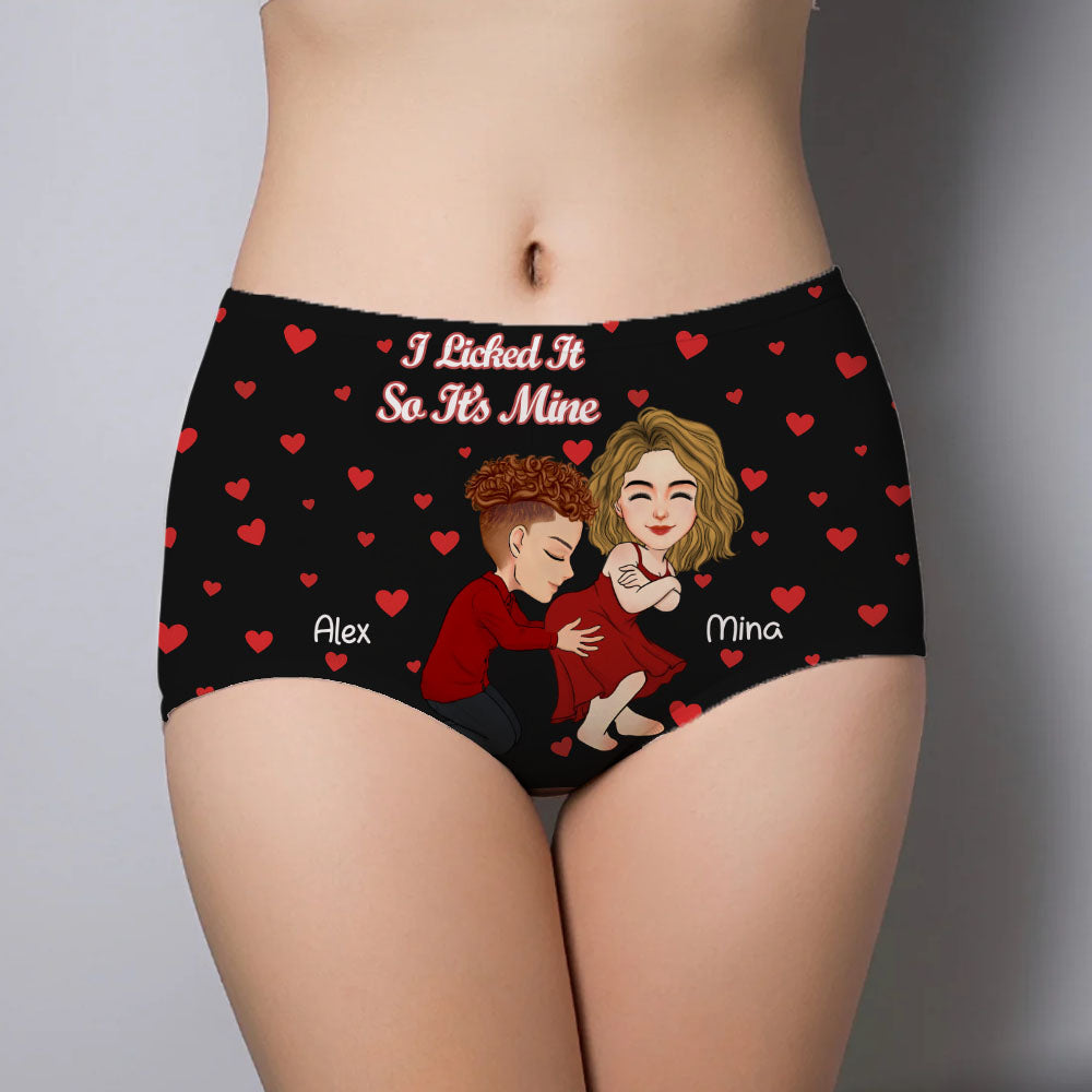 I Licked It So It's Mine Couple Women's Briefs - Personalized Women's Boxer Briefs - Christmas Gift For Wifey Na02 Nh00