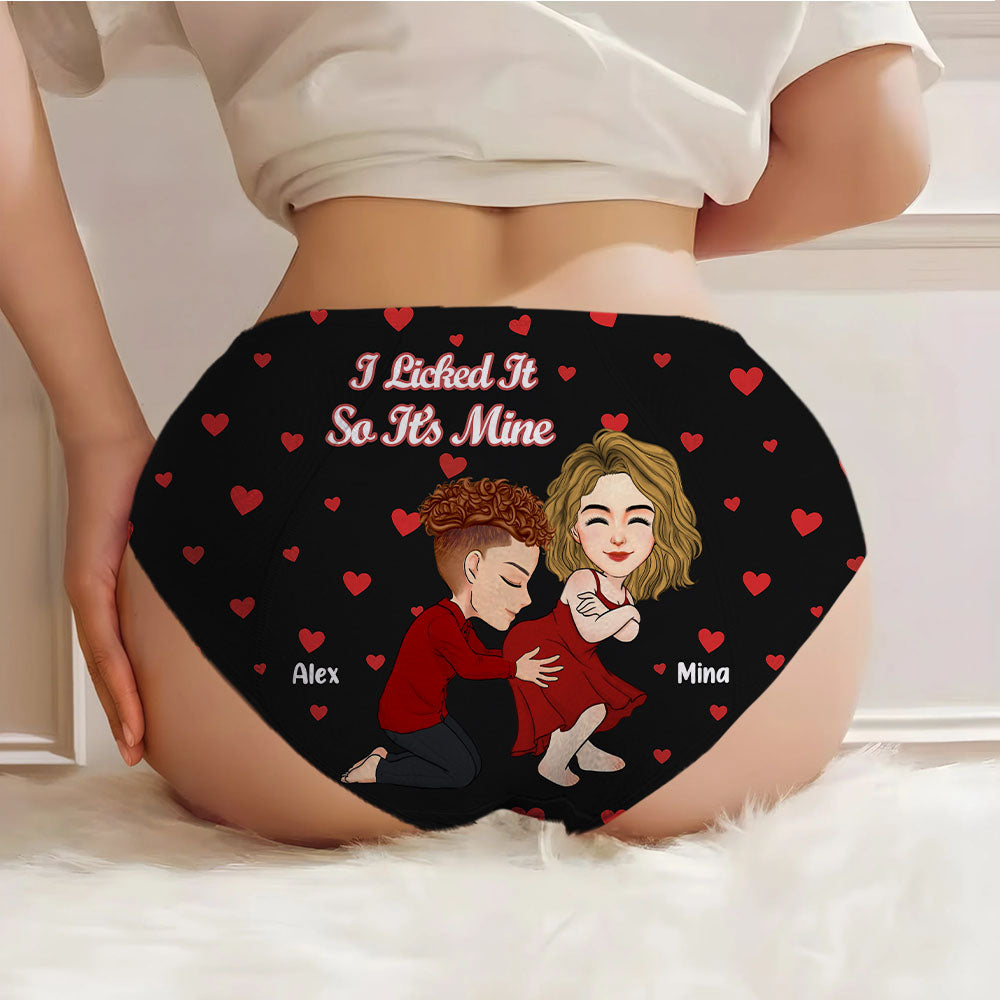 I Licked It So It's Mine Couple Women's Briefs - Personalized Women's Boxer Briefs - Christmas Gift For Wifey Na02 Nh00