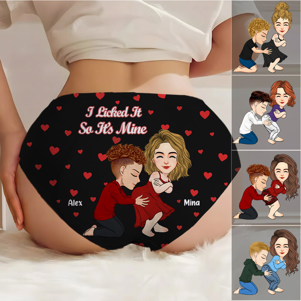 I Licked It So It's Mine Couple Women's Briefs - Personalized Women's Boxer Briefs - Christmas Gift For Wifey Na02 Nh00