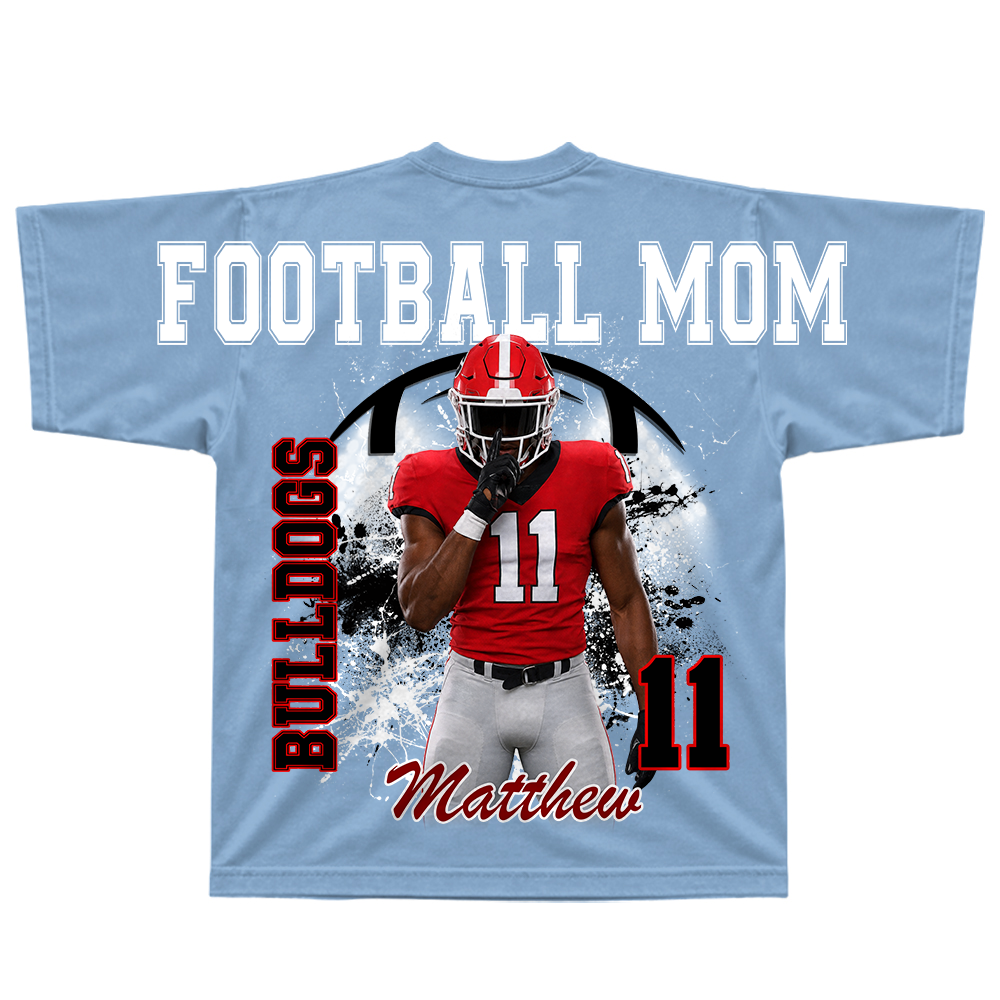 Custom Football Mama Sweatshirt, Sports Mama Hoodie, Large Back Graphic Team Name L0411 TH23