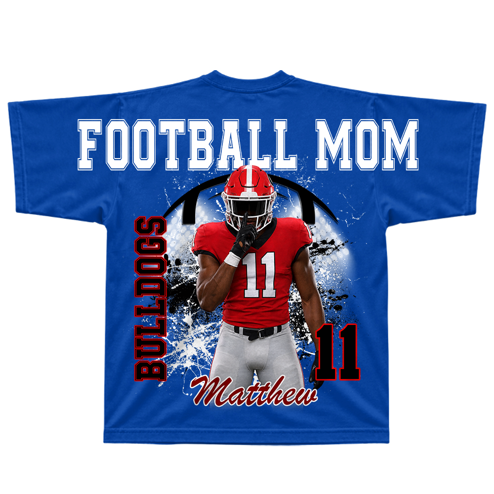 Custom Football Mama Sweatshirt, Sports Mama Hoodie, Large Back Graphic Team Name L0411 TH23