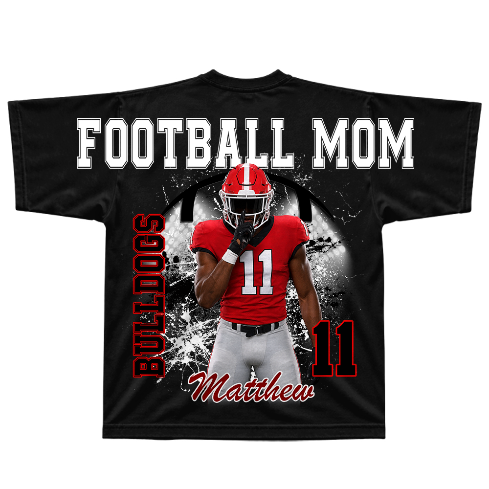 Custom Football Mama Sweatshirt, Sports Mama Hoodie, Large Back Graphic Team Name L0411 TH23
