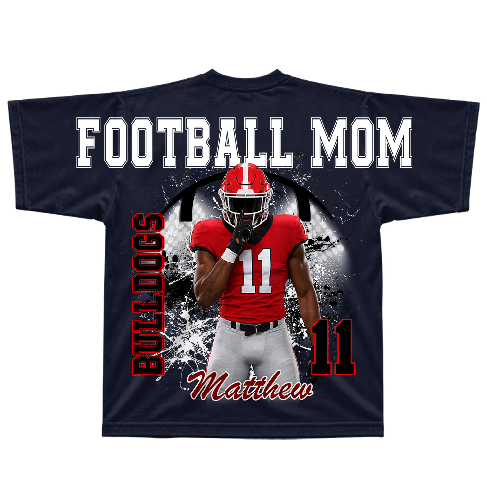 Custom Football Mama Sweatshirt, Sports Mama Hoodie, Large Back Graphic Team Name L0411 TH23