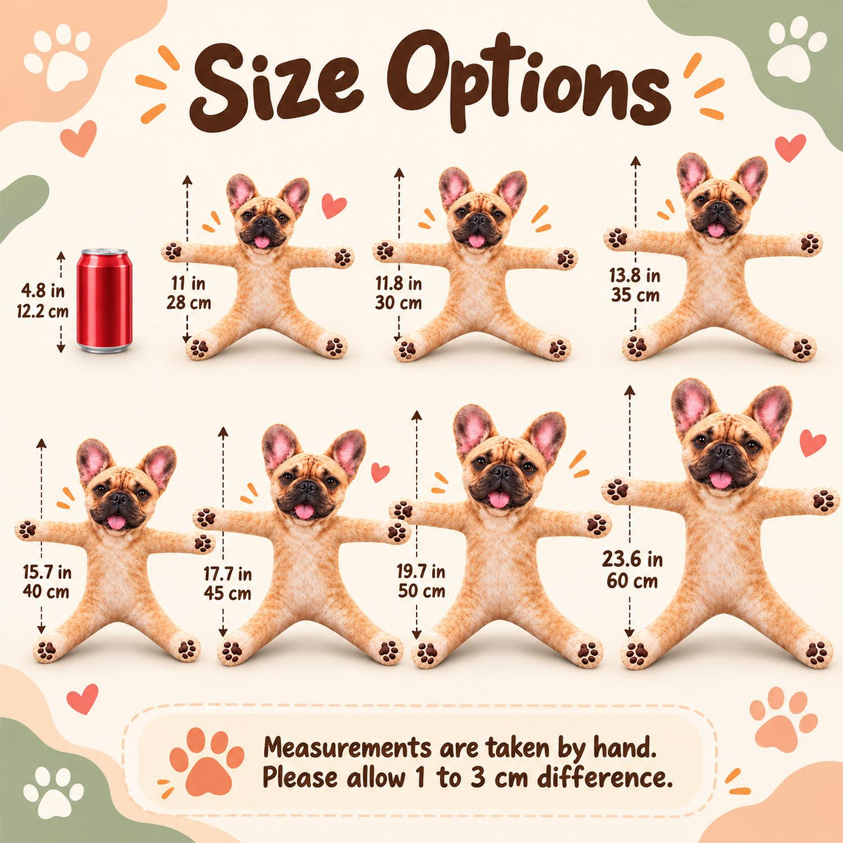 Personalized French Bulldog Photo Pet Squishy Toy Poseable Plush Doll, Funny Gift For Dog Mom, Dad, Cat Lover T1807 Hv01 TL06
