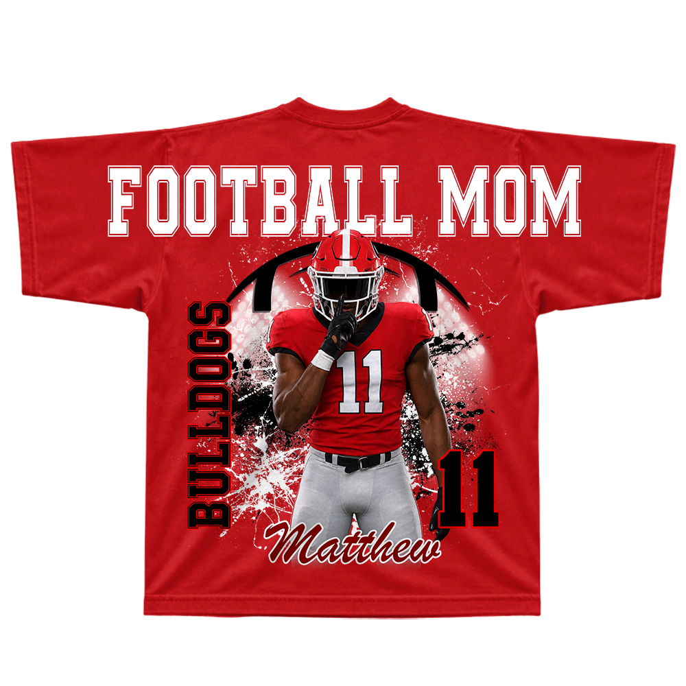 Custom Football Mama Sweatshirt, Sports Mama Hoodie, Large Back Graphic Team Name L0411 TH23
