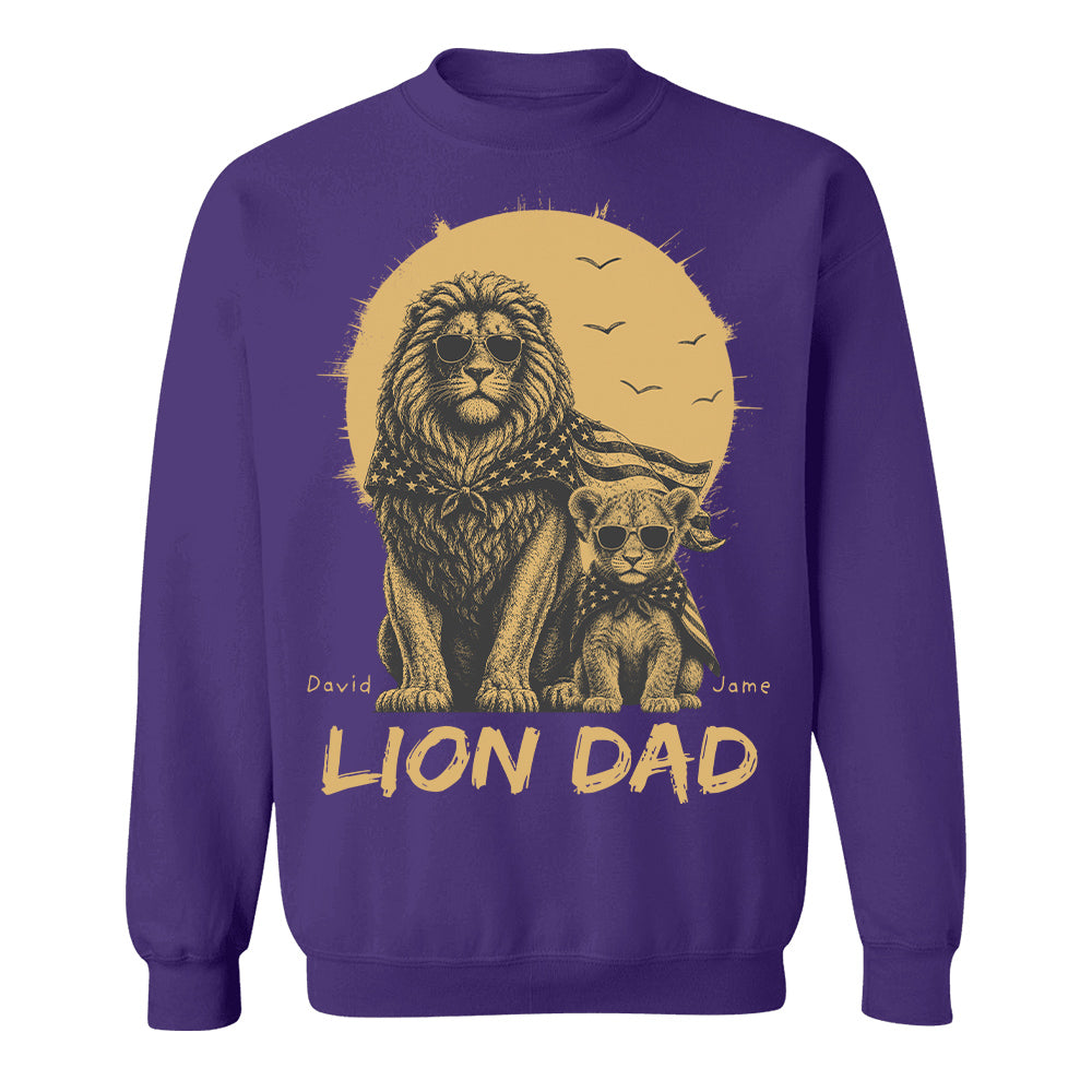 Custom Lion Dad The Man The Myth The Legend Shirt, Gift For Dad L0411 Hv01