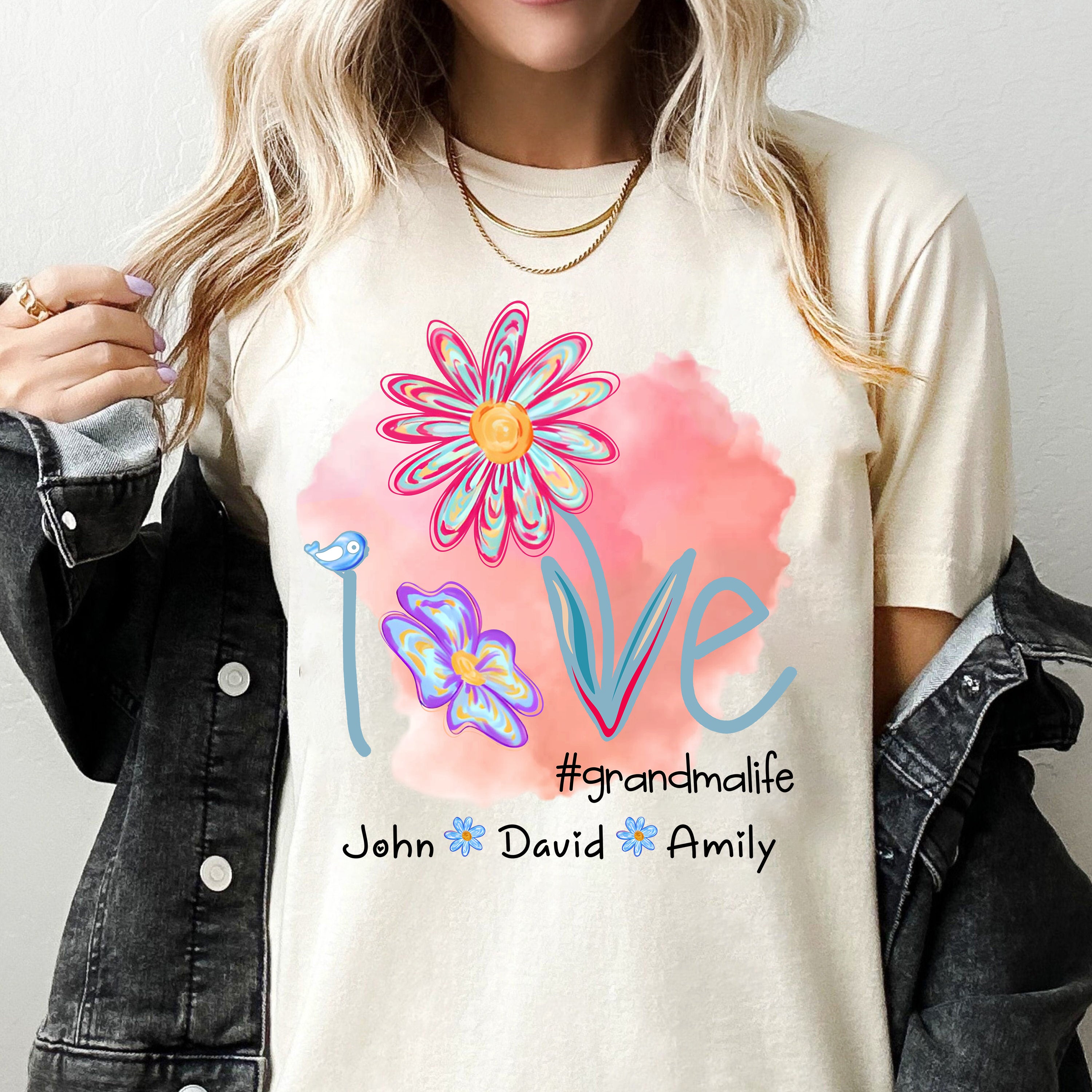 Love Grandmalife - Personalized Shirt For Nana Gigi NA04 - Cute Gift For Mom Grandma Day NA04 Tm01