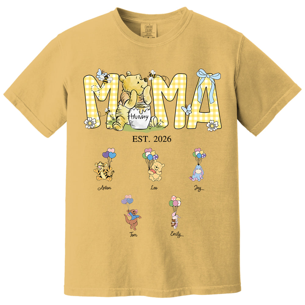 Custom Mama Bear Est And Grandkids Heart Shirts, Mama Est with Name On The Sleeve, Personalized Shirt Gift For Mom, Grandma, Custom Mother's Day Sweatshirt Shirt MI209