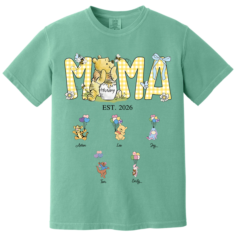 Custom Mama Bear Est And Grandkids Heart Shirts, Mama Est with Name On The Sleeve, Personalized Shirt Gift For Mom, Grandma, Custom Mother's Day Sweatshirt Shirt MI209