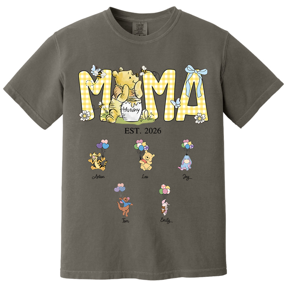 Custom Mama Bear Est And Grandkids Heart Shirts, Mama Est with Name On The Sleeve, Personalized Shirt Gift For Mom, Grandma, Custom Mother's Day Sweatshirt Shirt MI209